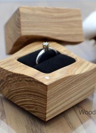 Деревянная коробочка шкатулка футляр для помолвочного кольца