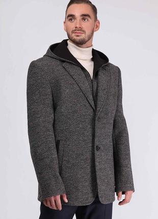 Мужское пальто серое демисезонное timati (арт. t-405)1 фото