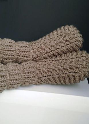 Вязаные теплые зимние носки шерсть3 фото