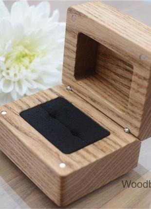 Деревянная шкатулка коробочка футляр для сережек, украшений3 фото