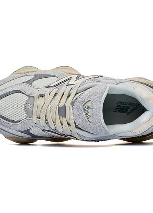 Стильные кроссовки высокого качества в стиле new balance 9060 white grey3 фото