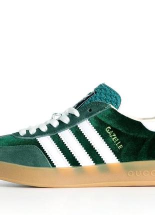 Кросівки в стилі gucci x adidas gazelle4 фото