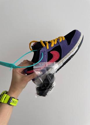 Nike sb dunk «purple / pink / yellow » premium1 фото