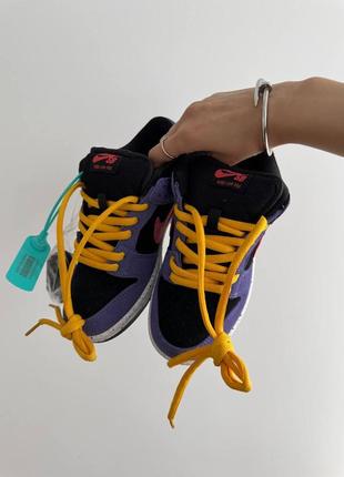 Nike sb dunk «purple / pink / yellow » premium4 фото