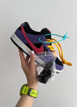Nike sb dunk «purple / pink / yellow » premium3 фото