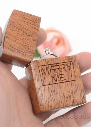 Деревянная шкатулка коробочка футляр для помолвочного кольца,колец