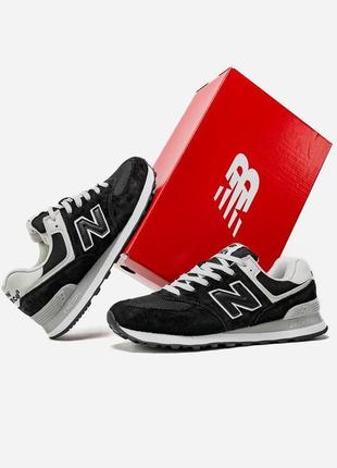 🐈‍⬛new balance 574 black/white4 фото