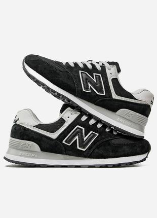 🐈‍⬛new balance 574 black/white1 фото