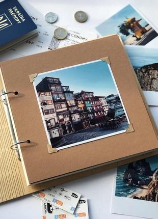 Фотоальбом из дерева / альбом для фотографий  "keeping your best memories"6 фото