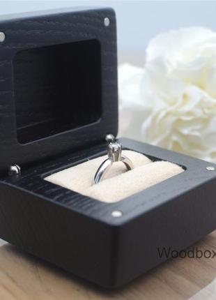 Деревянная коробочка шкатулка футляр для помолвочного кольца4 фото