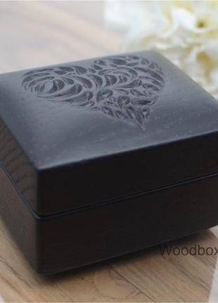 Деревянная коробочка шкатулка футляр для помолвочного кольца3 фото