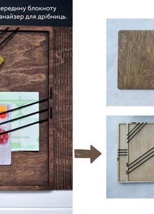 Блокнот из дерева / деревянный блокнот / скетчбук "blossom heart"8 фото