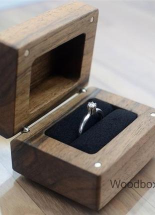 Дерев'яна коробочка скринька футляр для помолвочного кільця5 фото
