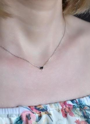 Подарок девушке на день рождение, серебряное украшение на шею2 фото