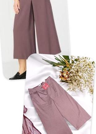 Красивые брюки кюлоты с карманами eco италия этикетка1 фото