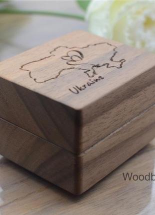 Деревянная коробочка шкатулка футляр для помолвочного кольца4 фото