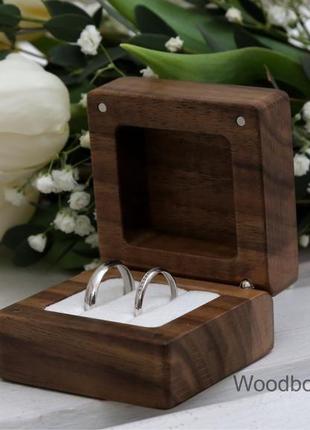 Дерев'яна весільна скринька для обручок2 фото