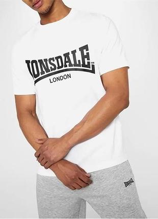 Футболка чоловіча lonsdale, колір білий😍