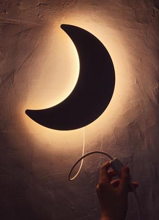 Дитячий світильник. нічник "moon"3 фото