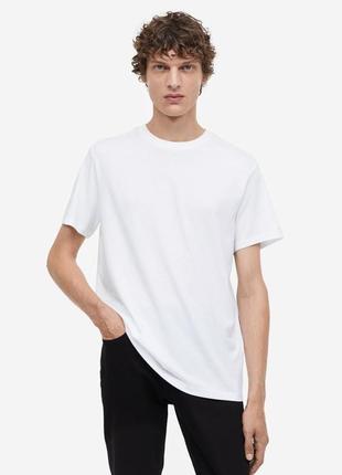 Белая футболка h&amp;m/ мужская футболка h&amp;m