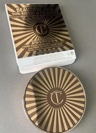 ❤️ кремовий бронзер для обличчя charlotte tilbury beautiful skin sun-kissed glow cream bronzer відтінку 2 medium/moyen3 фото