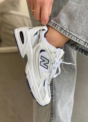 Кросівки new balance 530 white silver navy білі жіночі / чоловічі3 фото