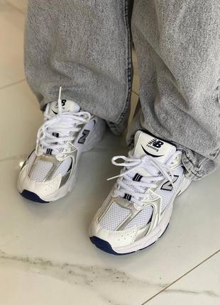 Кросівки new balance 530 white silver navy білі жіночі / чоловічі7 фото