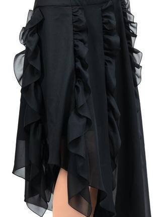 Черная юбка с воланами2 фото