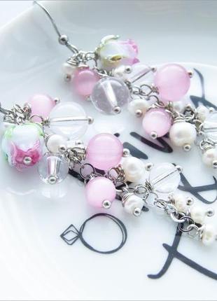 Сережки авторські "ніжність" 2