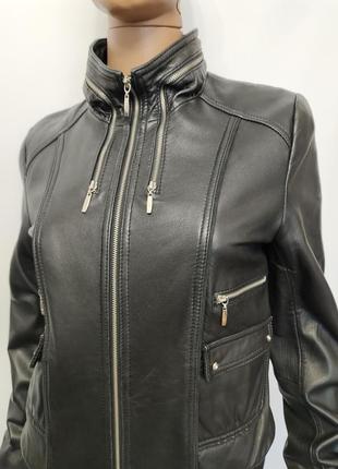 Женская стильная натуральная кожаная куртка, р.l/xl3 фото