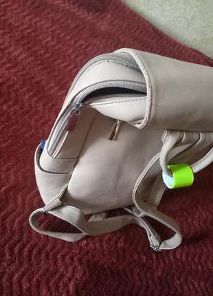 Рюкзак женский/ удобный рюкзак бежевый3 фото