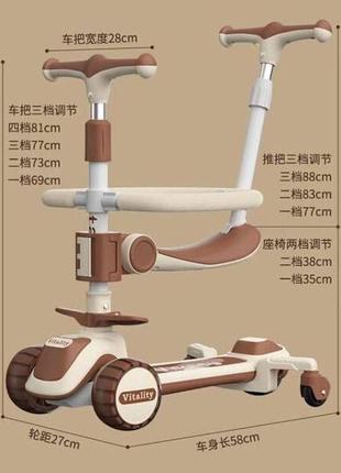 Самокат 5в1 с родительской ручкой1 фото