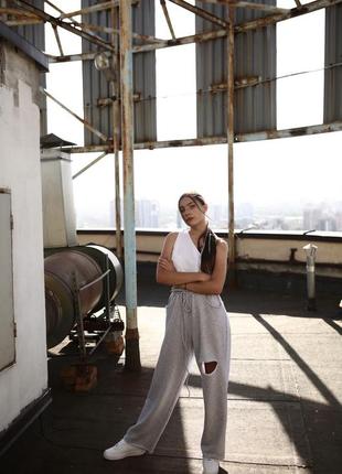 Bobo_clothes спортивні штани з розрізом від українського бренду, джогери, брюки3 фото