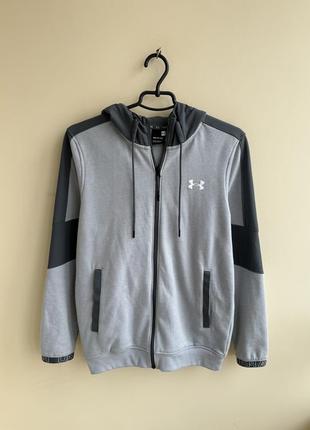 Under armour кофта свитер запка байка мужской ss 44-46 черный серый