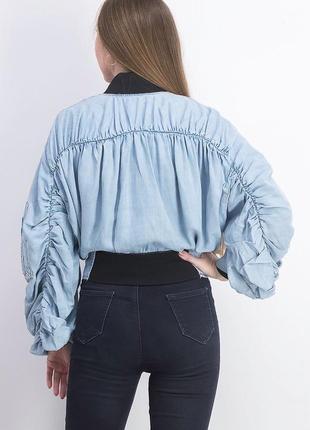 Джинсова куртка бомбер diesel chambray2 фото