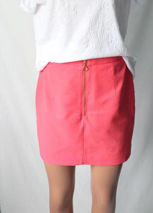 Розовая мини юбка h&m 36 размер1 фото