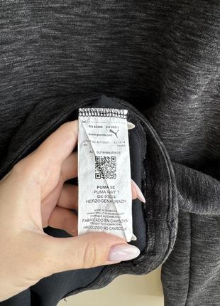 Puma худи байка зепкая кофта свитер мужской м серый черный3 фото
