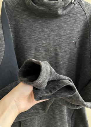 Puma худи байка зепкая кофта свитер мужской м серый черный4 фото