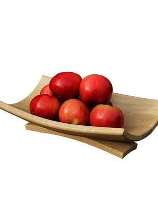Дубовая подставка для фруктов или для хлеба1 фото