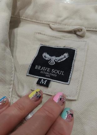 Джинсовая куртка, жакет бежевого цвета  brave soul 44-468 фото