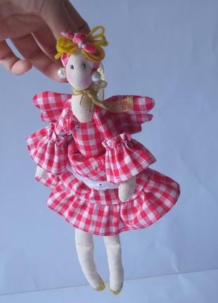 Фея-хозяюшка. интерьерная текстильная кукла в стиле тильда. игровая кукла. феечка. эко-кукла.5 фото