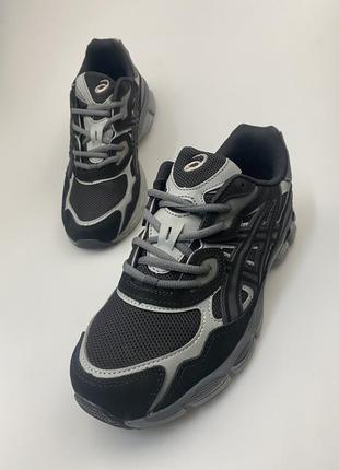 Мужские кроссовки asics gel-nyc black grey1 фото