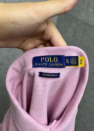 Розовая футболка поло от бренда polo ralph lauren5 фото