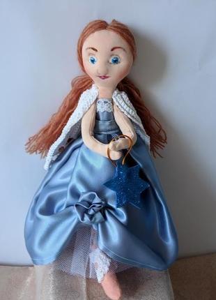 Текстильная кукла ангел, рождественский ангел на елку