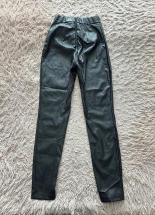 Леггинсы женские leather zipper4 фото