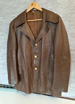 Vintage 70s swedish leather biker jacket винтажная куртка кожаная байкерская