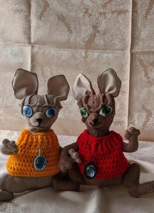 Кот сфинкс интерьерная игрушка. текстильная игрушка кот сфинкс. кот марс.8 фото