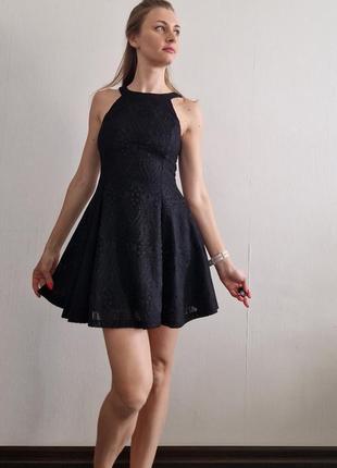 Черное мини платье, размер s2 фото