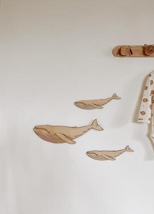 Декор в детскую комнату на стену 3 киты подарок для ребенка5 фото