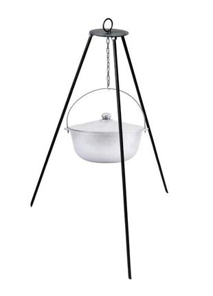 Казан алюмінієвий з кришкою brizoll з дужкою триногою 8 л